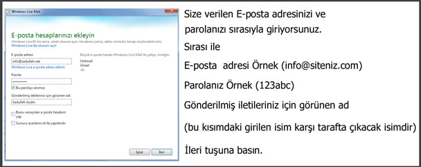 mail kurulumu