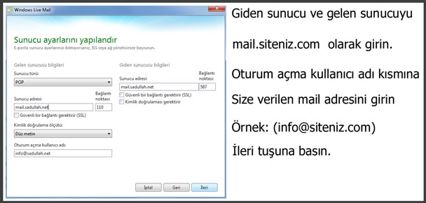mail kurulumu