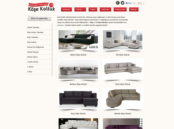 web tasarım k&ouml;şe takımları